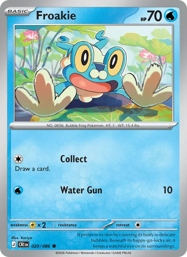 Froakie 20 card from Chaos Rising