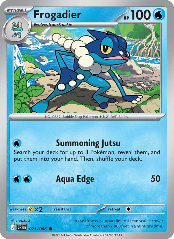 Frogadier 21 card from Chaos Rising