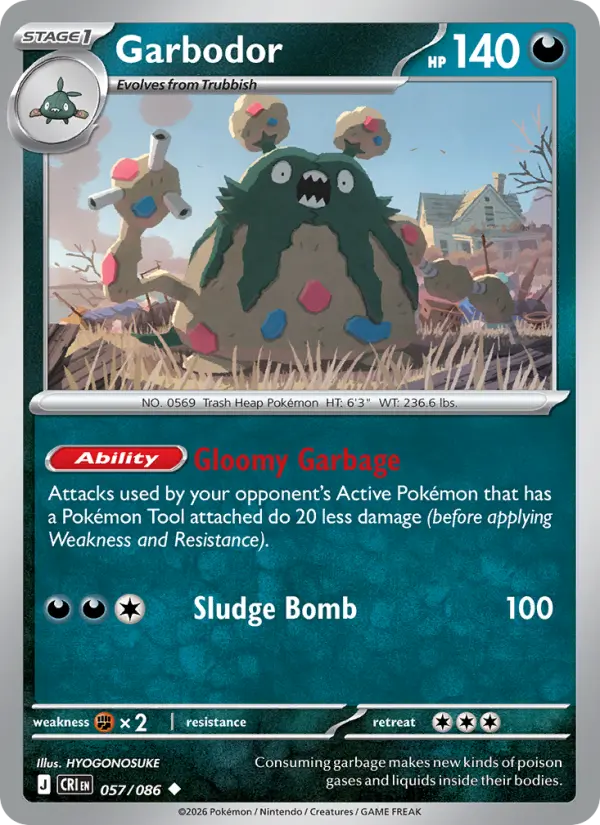 Garbodor 57 card from Chaos Rising