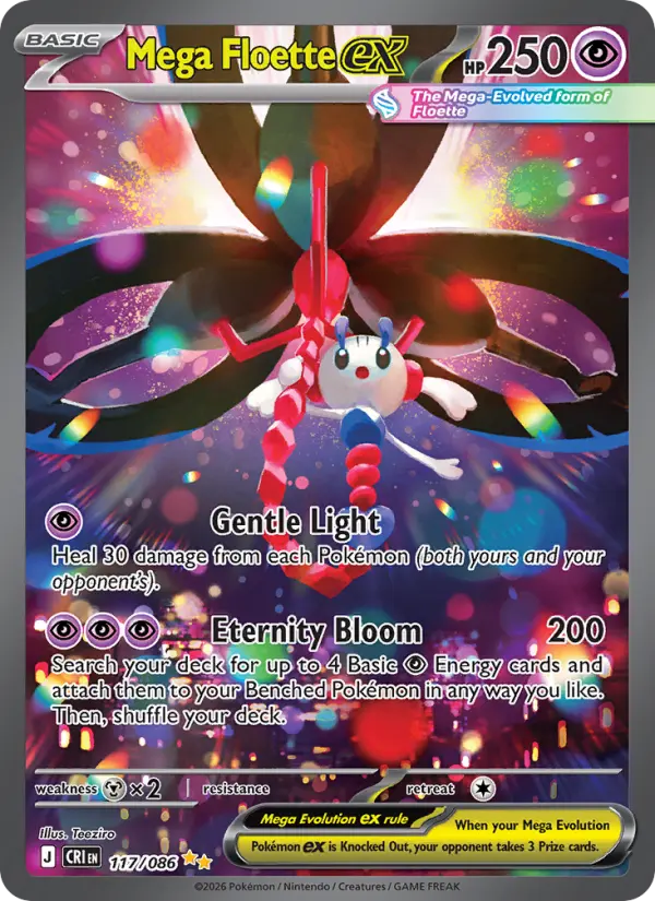Mega Floette ex 117 card from Chaos Rising