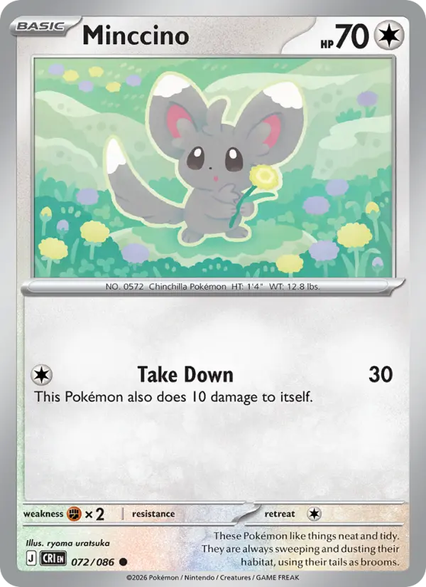 Minccino 72 card from Chaos Rising