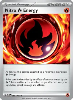 Nitro Fire Energy 86 — shown as an example of the Reverse Holofoil finish