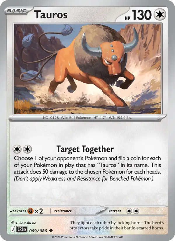 Tauros 69 card from Chaos Rising