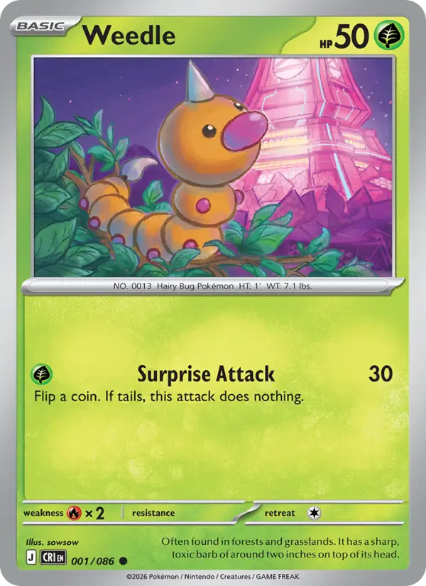 Weedle 1 — Chaos Rising 1, Normal finish