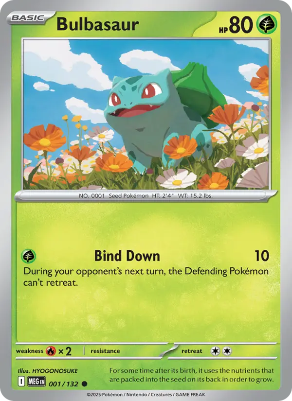 Bulbasaur 1 card from Mega Evolution