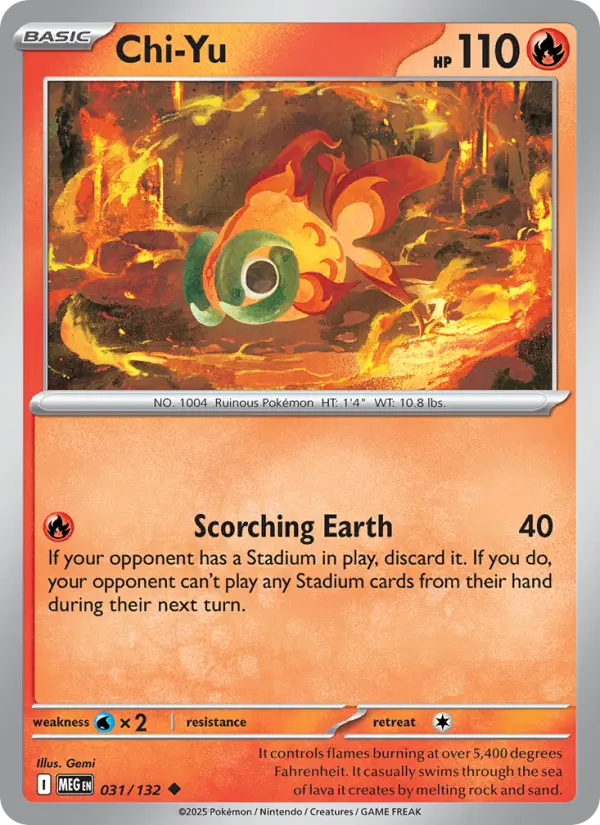 Chi-Yu 31 card from Mega Evolution