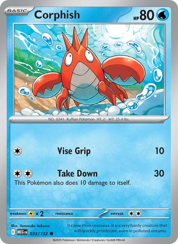 Corphish 33 — Mega Evolution 33, Normal finish