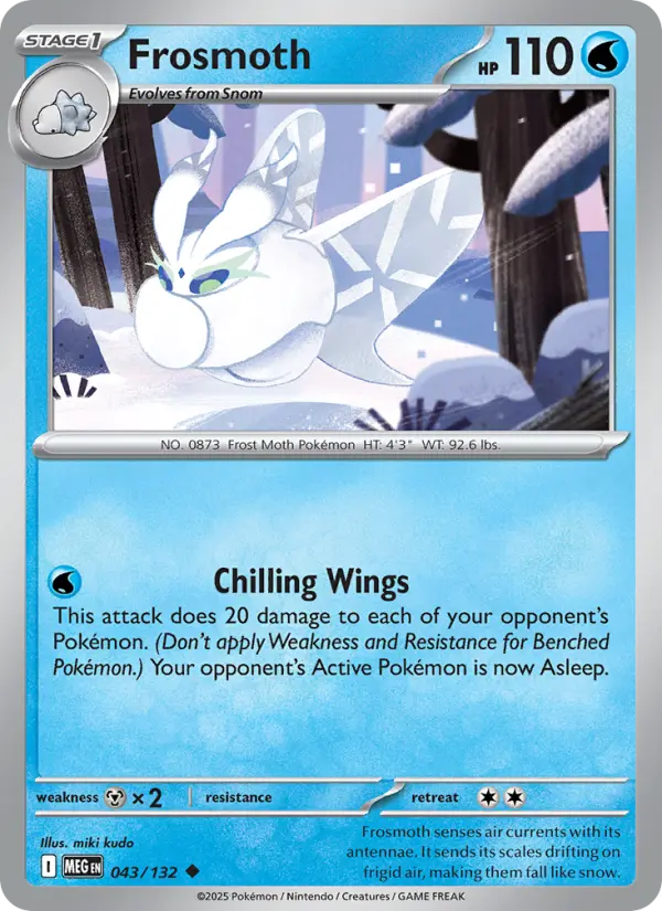 Frosmoth 43 card from Mega Evolution