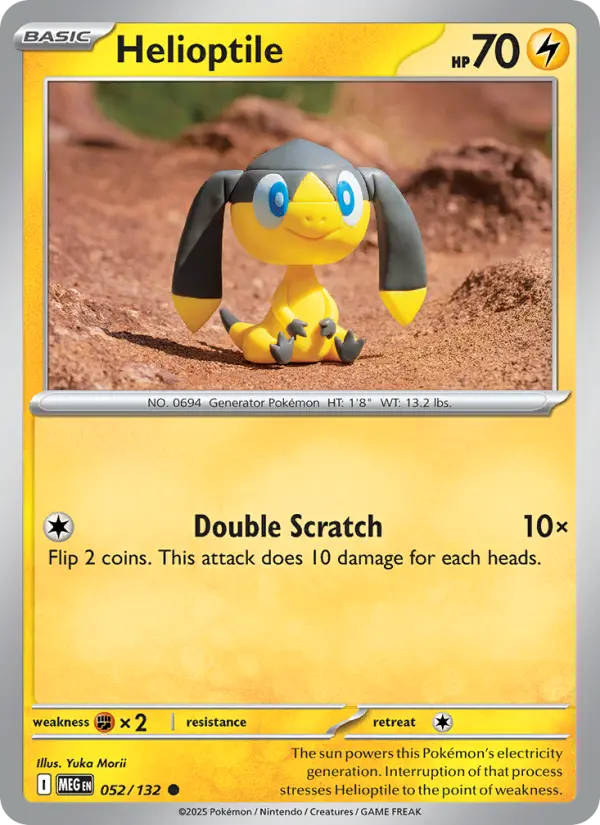 Helioptile 52 card from Mega Evolution