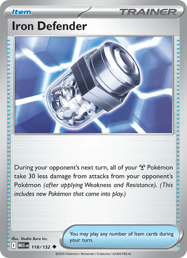 Iron Defender 118 card from Mega Evolution