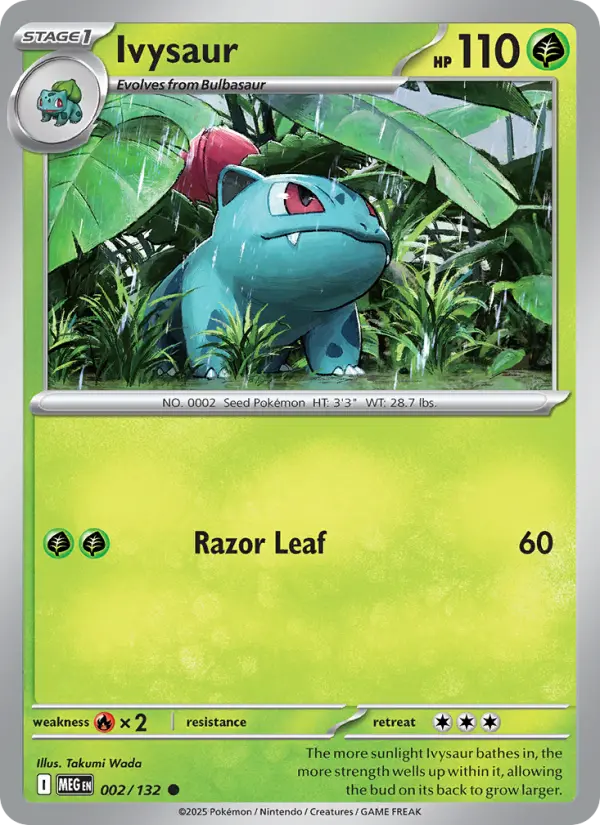 Ivysaur 2 card from Mega Evolution