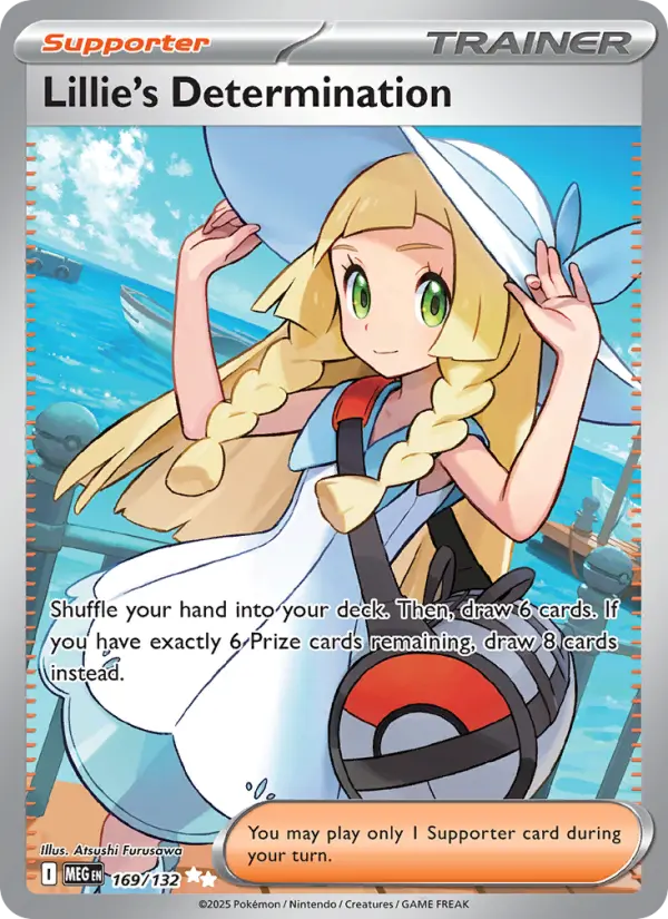Lillie's Determination 169 card from Mega Evolution