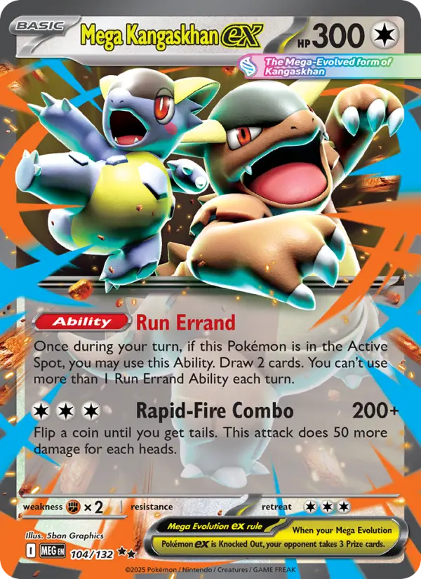 Mega Kangaskhan ex 104 — Mega Evolution 104, Holofoil finish