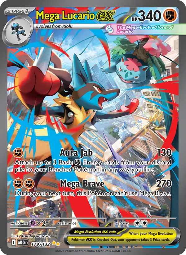 Mega Lucario ex 179 card from Mega Evolution