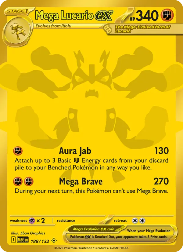 Mega Lucario ex 188 — the most expensive Mega Evolution card
