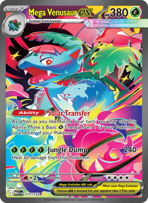 Mega Venusaur ex 177 card from Mega Evolution