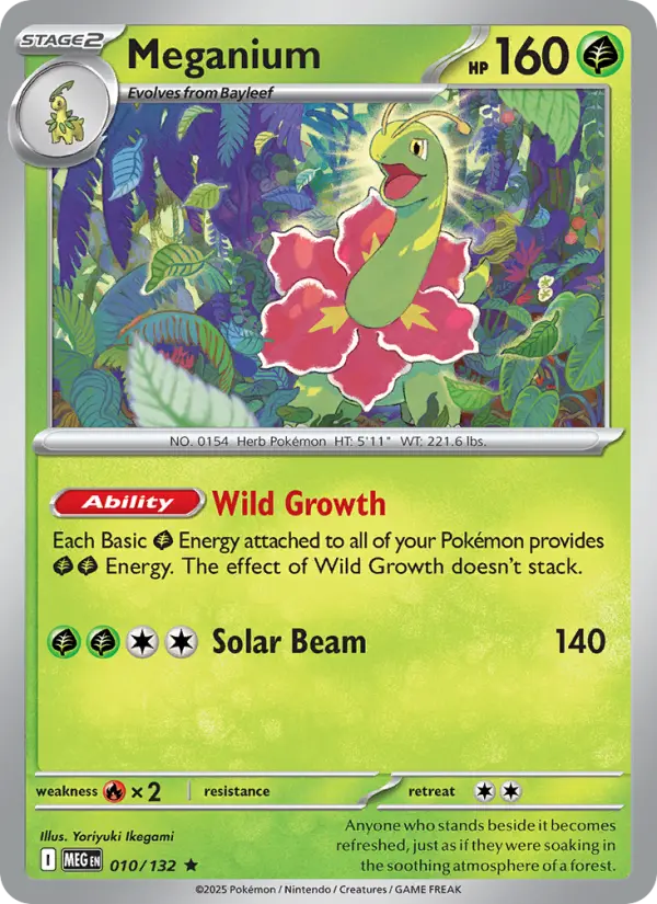 Meganium 10 — Mega Evolution 10, Holofoil finish