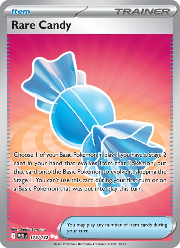 Rare Candy 175 — Mega Evolution 175, Holofoil finish