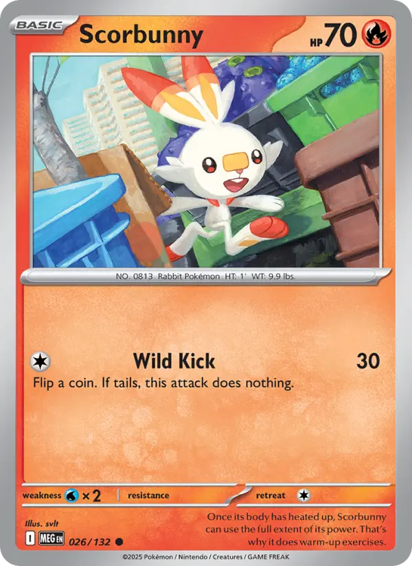 Scorbunny 26 card from Mega Evolution