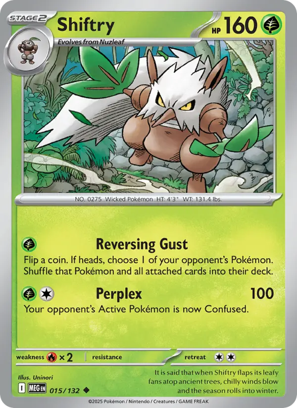 Shiftry 15 card from Mega Evolution
