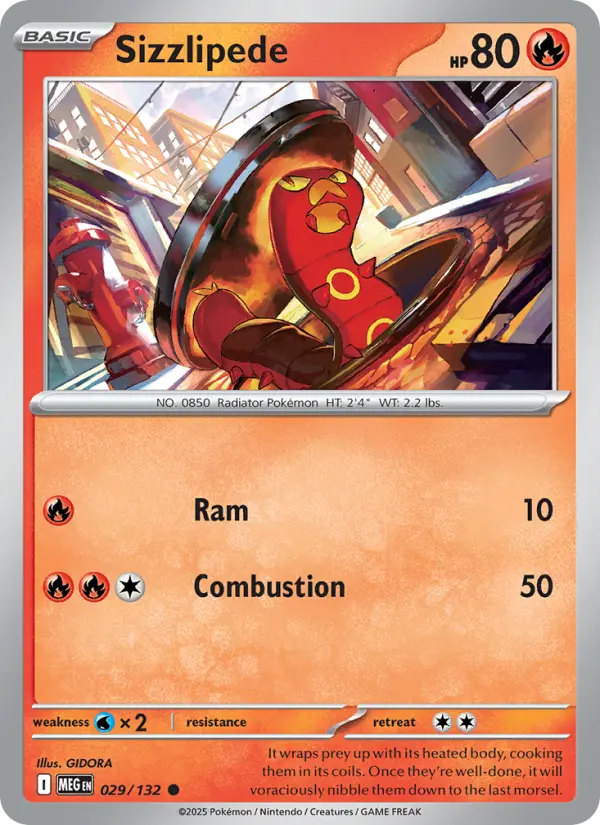Sizzlipede 29 — Mega Evolution 29, Normal finish