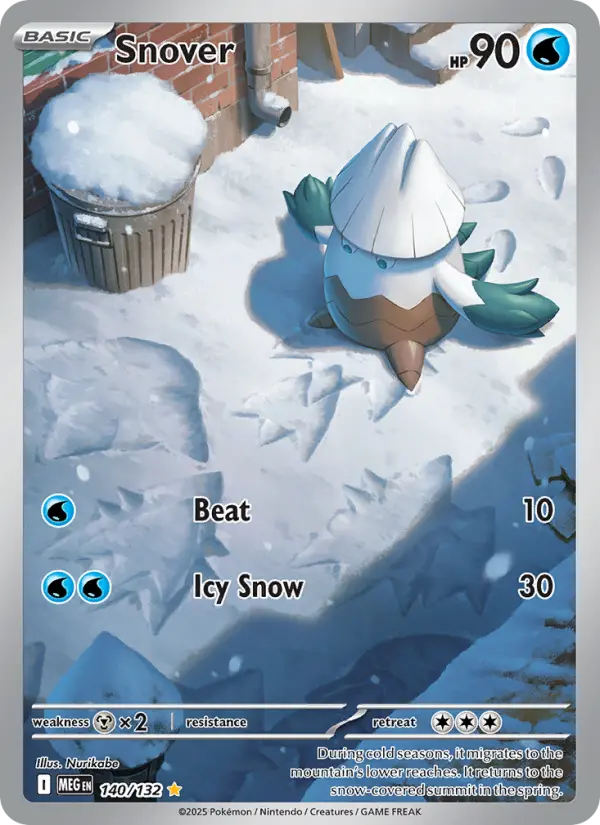 Snover 140 card from Mega Evolution