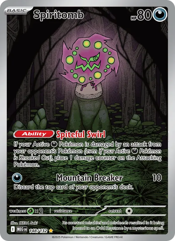 Spiritomb 148 card from Mega Evolution