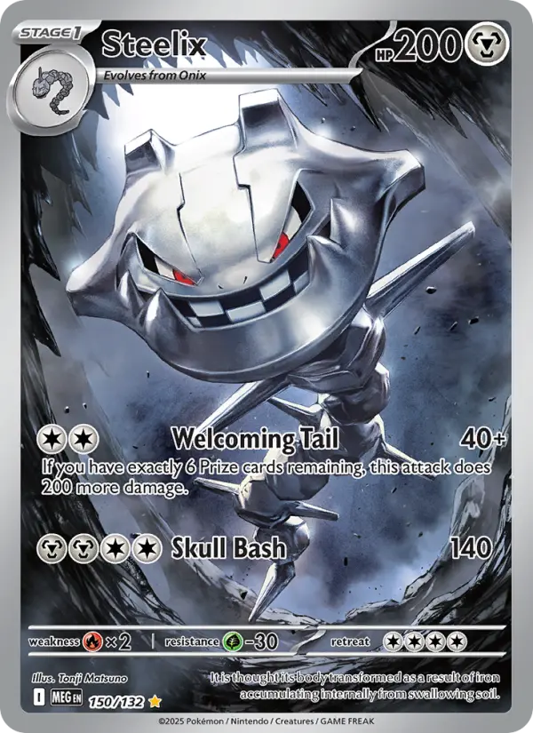 Steelix 150 card from Mega Evolution