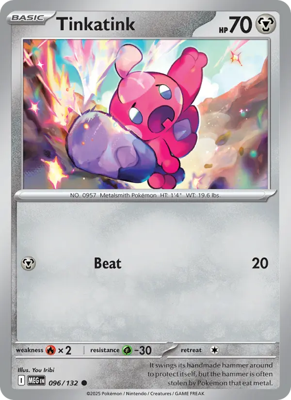 Tinkatink 96 card from Mega Evolution