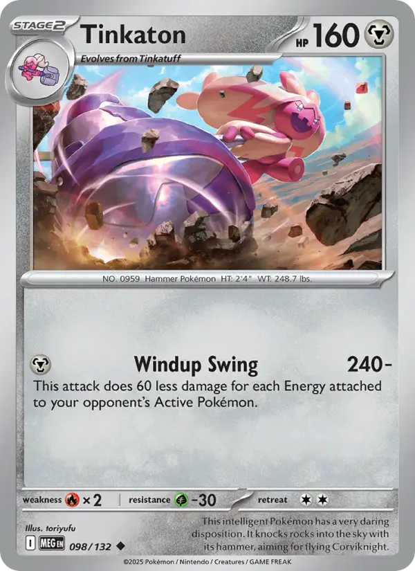 Tinkaton 98 card from Mega Evolution
