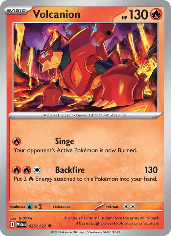 Volcanion 25 card from Mega Evolution