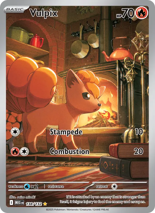 Vulpix 138 card from Mega Evolution