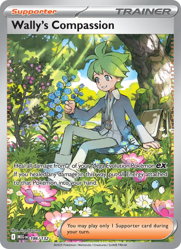 Wally's Compassion 186 card from Mega Evolution
