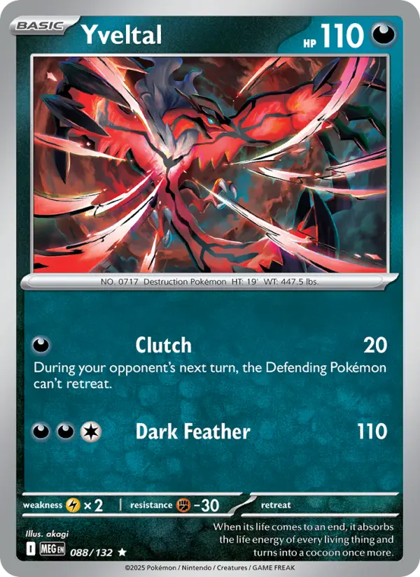 Yveltal 88 — Mega Evolution 88, Holofoil finish