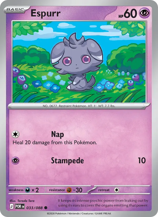 Espurr 33 card from Perfect Order