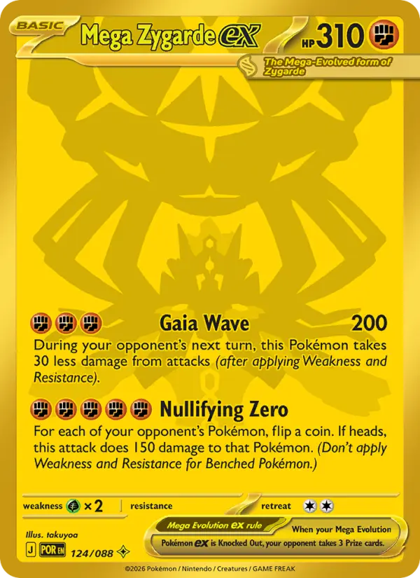 Mega Zygarde ex 124 — the most expensive Zygarde card