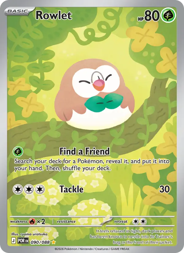 Rowlet 90 — Perfect Order 90, Holofoil finish