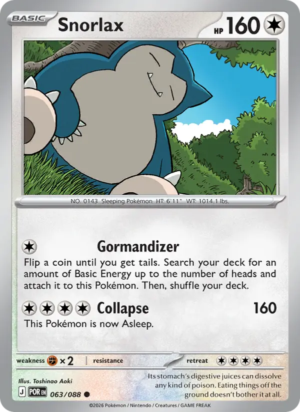Snorlax 63 — Perfect Order 63, Normal finish