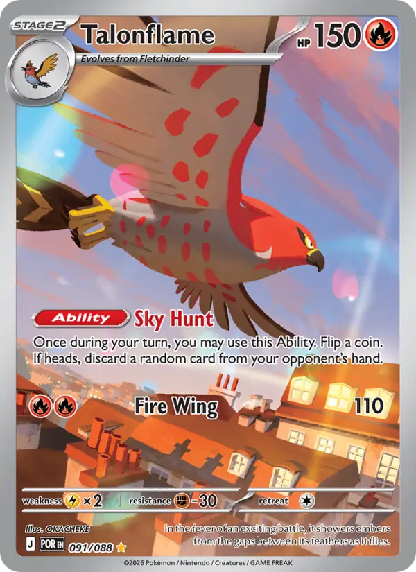 Talonflame 91 card from Perfect Order