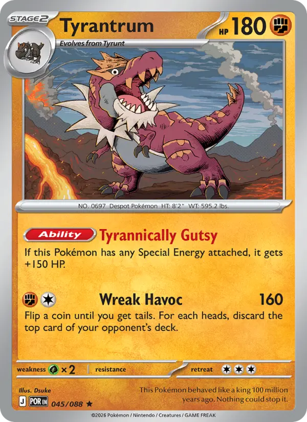 Tyrantrum 45 — Perfect Order 45, Holofoil finish