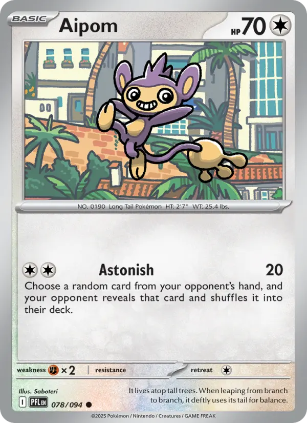 Aipom 78 card from Phantasmal Flames