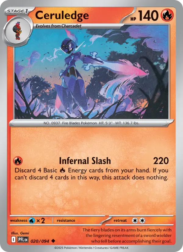 Ceruledge 20 — Phantasmal Flames 20, Normal finish
