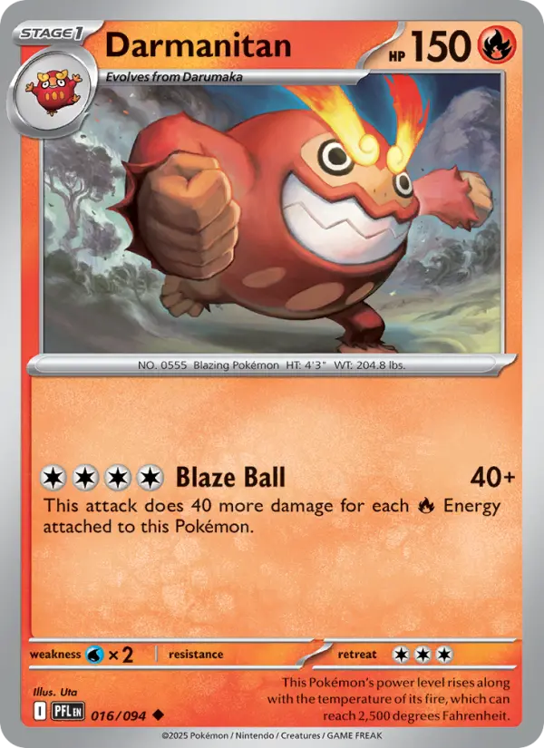 Darmanitan 16 card from Phantasmal Flames