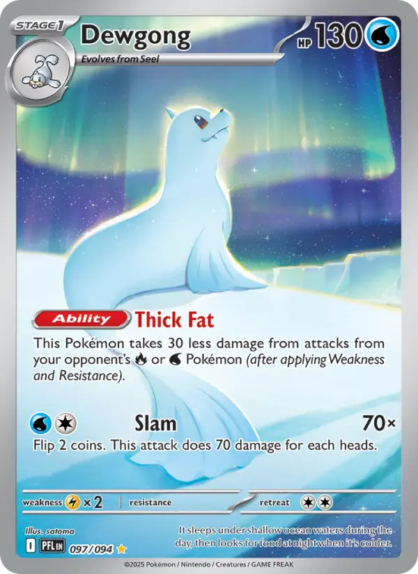 Dewgong 97 — Phantasmal Flames 97, Holofoil finish