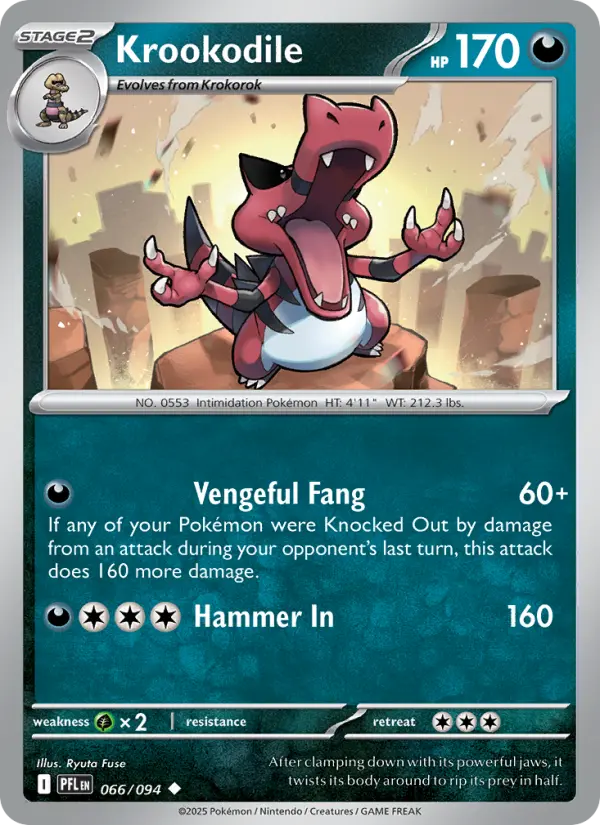 Krookodile 66 card from Phantasmal Flames