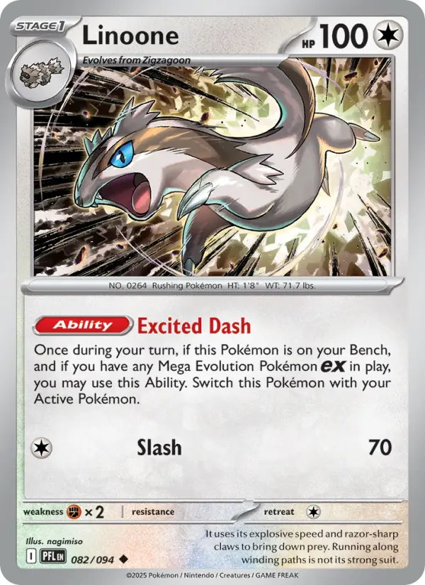 Linoone 82 card from Phantasmal Flames