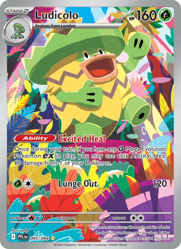 Ludicolo 95 — Phantasmal Flames 95, Holofoil finish