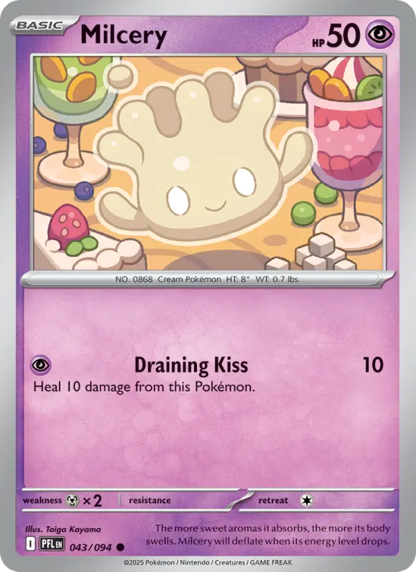 Milcery 43 card from Phantasmal Flames