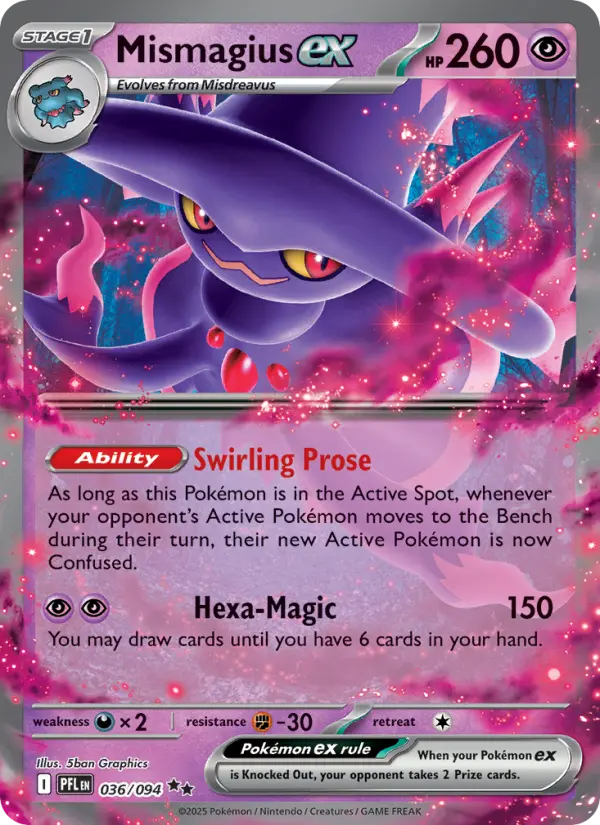 Mismagius ex 36 card from Phantasmal Flames