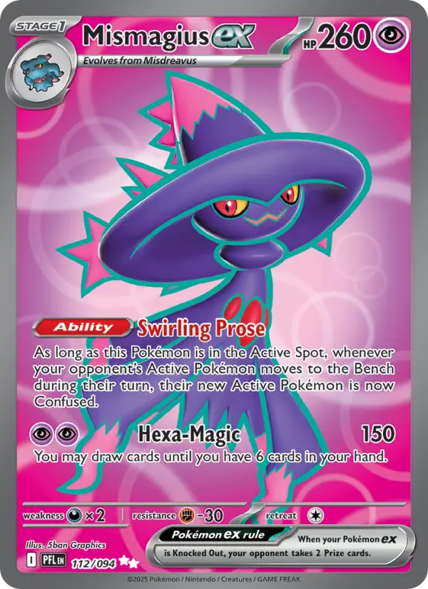 Mismagius ex 112 card from Phantasmal Flames